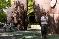 "Paula", "Laura", and "Inez by Jaume Plensa
