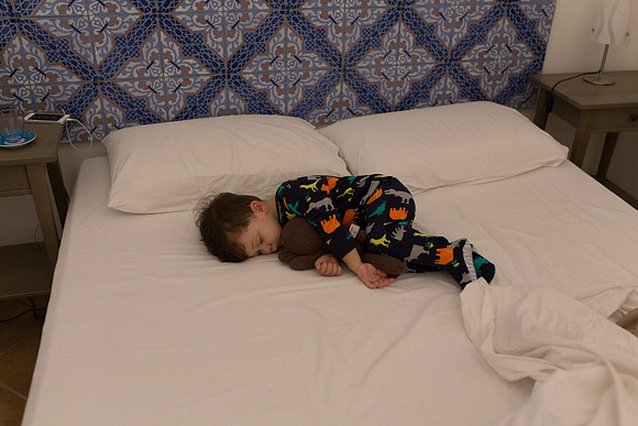 Day 1 -Tired Sebs Sleeping in