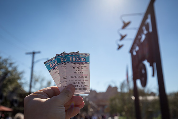 Day 3 - Paper Fast Passes for Radiator Springs Racers